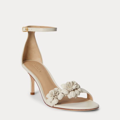Sandales Allie fleuries talon cuir nappa - Lauren - Modalova