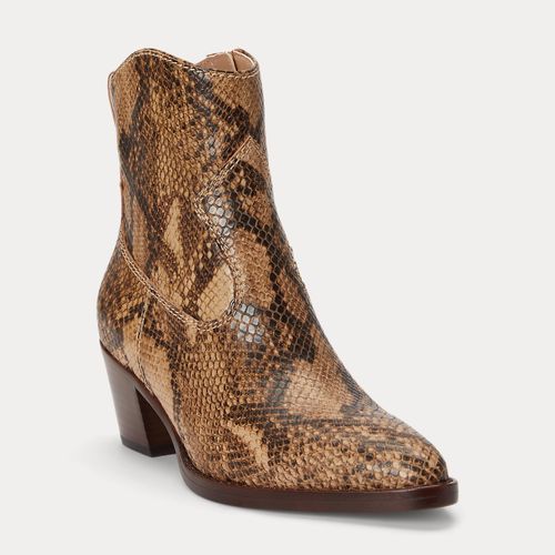 Bottines Harpher en cuir façon python - Lauren - Modalova