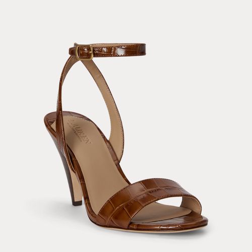 Sandales Gracy en cuir façon crocodile - Lauren - Modalova