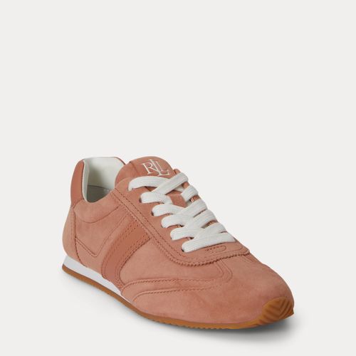 Baskets basses Dani en daim et cuir - Lauren - Modalova