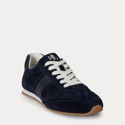 Baskets basses Dani en daim et cuir - Lauren - Modalova