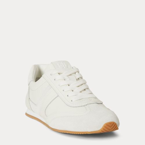 Baskets basses Dani en cuir et daim - Lauren - Modalova