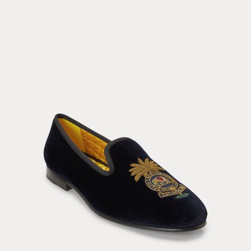 Chaussons Paxton à écusson en velours - Polo Ralph Lauren - Modalova