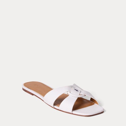 Sandales à anneau en O en cuir chagrin - Polo Ralph Lauren - Modalova