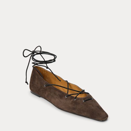 Ballerines pointues à lacets en daim - Polo Ralph Lauren - Modalova
