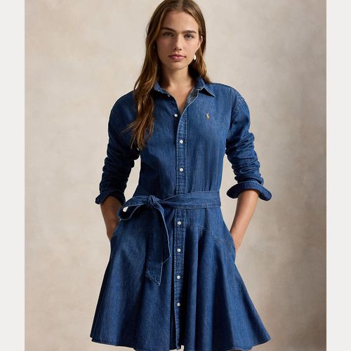 Robe-chemise trapèze ceinturée chambray - Polo Ralph Lauren - Modalova