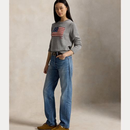 Pull drapeau à col rond en coton - Polo Ralph Lauren - Modalova