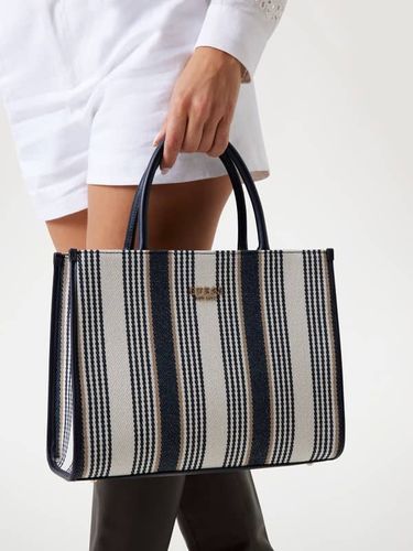 Sac À Main Nicolette En Toile - Guess - Modalova