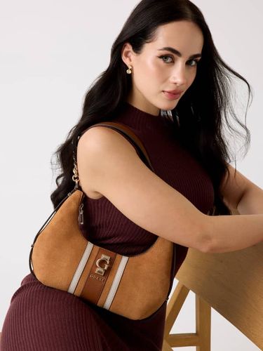 Mini Sac D’Épaule Erenia Cuir Véritable - Guess - Modalova