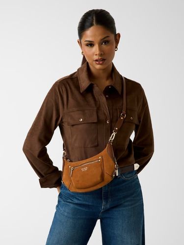 Mini Sac Bandoulière Marsha En Cuir Véritable - Guess - Modalova