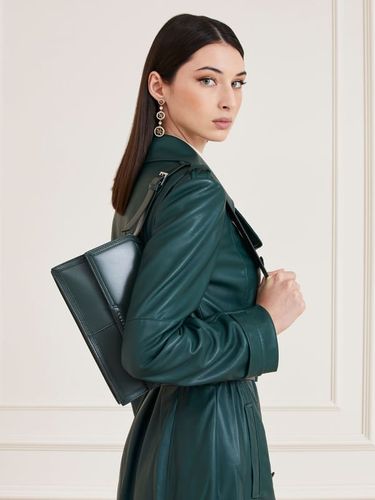 Sac D'épaule Isa Cuir Véritable - Guess - Modalova