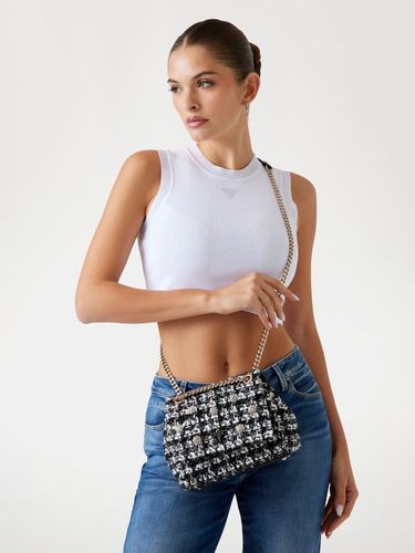 Mini Sac À Bandoulière Everlee Tweed - Guess - Modalova