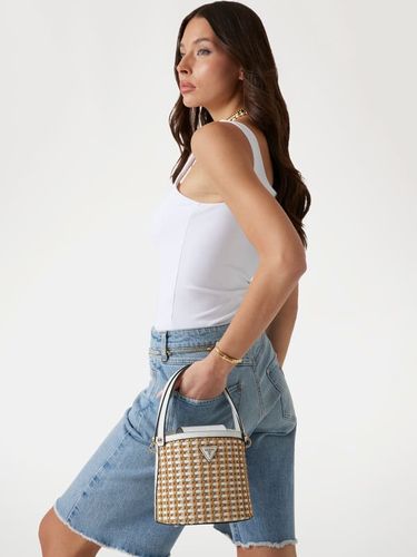 Mini Sac Seau Atalia Raphia - Guess - Modalova