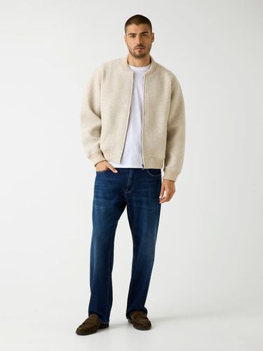 Blouson Bomber Laine Mélangée - Guess - Modalova