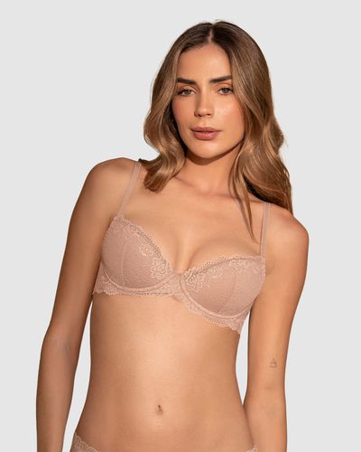 Soutien-gorge corbeille avec détails en dentelle sur le décolleté et dans le dos - Leonisa - Modalova