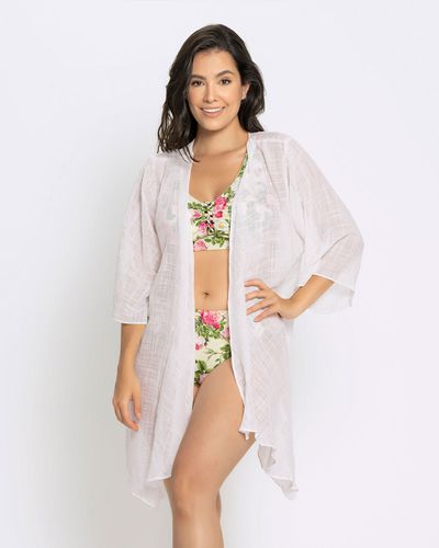 Kimono polyvalent à manches larges et coupe ample - Leonisa - Modalova