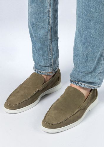 Mocassins en daim - vert - Sacha - Modalova