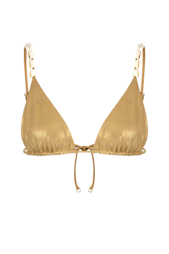 Cowries Bikini in Gold - Top - XS - Bikini tops - Sara Cristina - Modalova