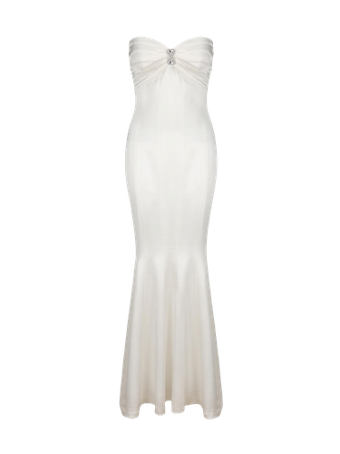 Aurora Satin Dress (White) - Nana Jacqueline - Modalova