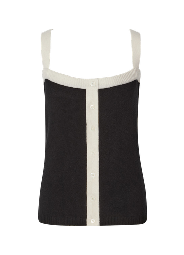 Cashmere tank top black & white - CLOEYS - Modalova