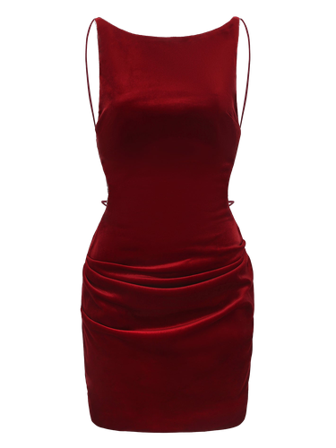 Lucia Velvet Dress (Red) - Nana Jacqueline - Modalova