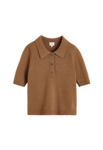 Alberto Knit Polo Blouse - Brown Sugar - HERSKIND - Modalova