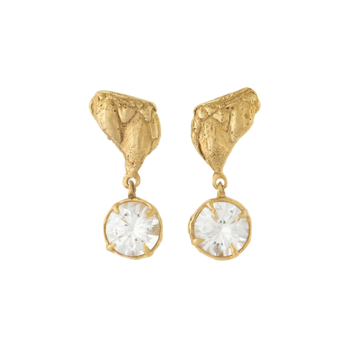 Tota White Sapphire Earrings - Earrings - Loveness Lee - Modalova