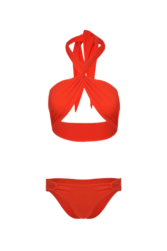 Wrap Bikini in Orange - Top - Sara Cristina - Modalova
