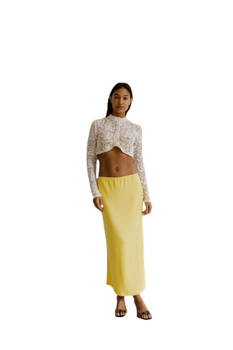 Long skirt in raised jersey - Musier Paris - Modalova