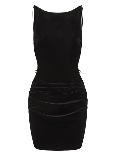 Lucia Velvet Dress (Black) - Nana Jacqueline - Modalova