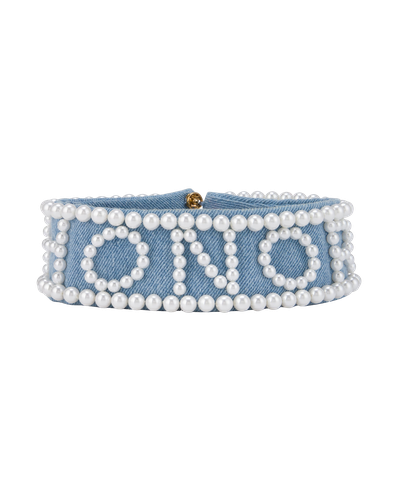 Honor Denim Crystal Choker - ONORI - Modalova