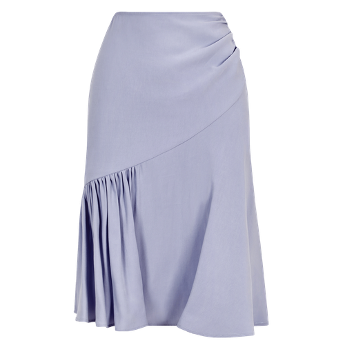 Rushed Asymmetrical Skirt (Cloud Blue) - Femponiq - Modalova