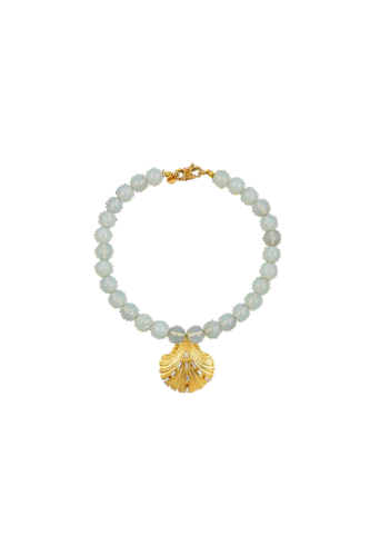 Isla's Opal And Gold Shell Pendant Necklace Daphne X Oceanus - Oceanus Swimwear - Modalova