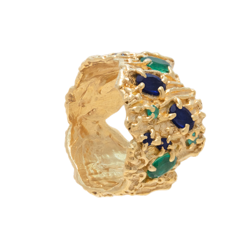 Shiitake Sapphire Emerald Ring - Loveness Lee - Modalova