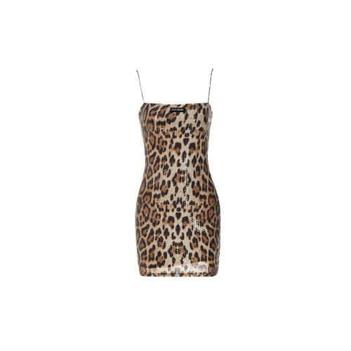 Leopard sequins mini dress - Daniele Morena - Modalova