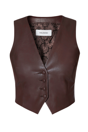 Vest Sylvia Chocolate Brown - HALEWSKI - Modalova