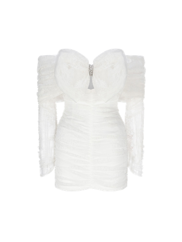 Sydney Bow Dress (White) - Nana Jacqueline - Modalova