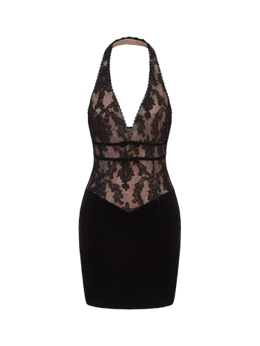 Christi Velvet Dress (Black) - Nana Jacqueline - Modalova