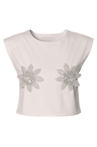 Top Frida Off White - HALEWSKI - Modalova