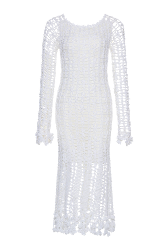 Vanilla White Midi Dress - ANDREEVA - Modalova