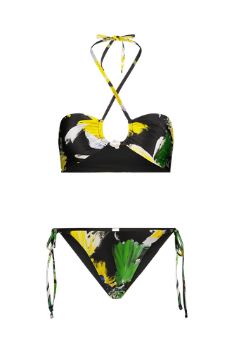 Bahia Bikini with Pearl in Limoncello - Top - L - Bikini tops - Sara Cristina - Modalova