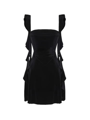 Karina Velvet Dress (Black) - Nana Jacqueline - Modalova