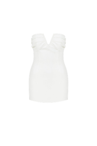 Miora Crepe Mini Dress in Vanilla Ice - Nazli Ceren - Modalova