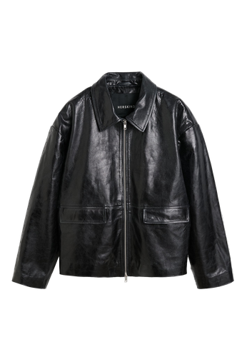 Kurt Leather Jacket - Black - HERSKIND - Modalova