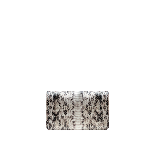 Lea Embossed Python Natural Clutch - YLIANA YEPEZ - Modalova