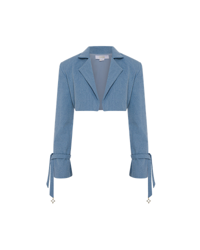 Denim Cropped Blazer - ONORI - Modalova