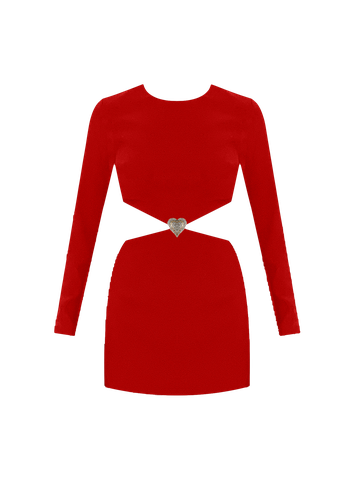 Marcella Dress - Red - Gigii's - Modalova