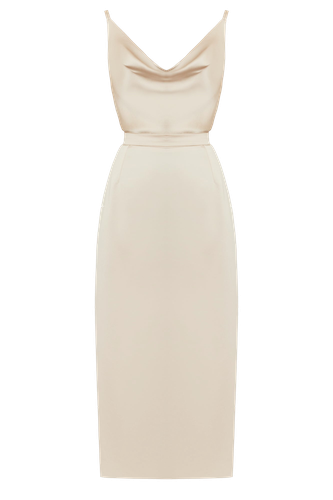 KAMEA champagne satin cocktail dress - UNDRESS - Modalova