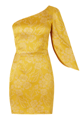 LIZI one shoulder short yellow dress - UNDRESS - Modalova