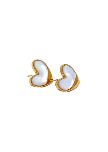 Heart Stud Earrings - Decolet The Label - Modalova